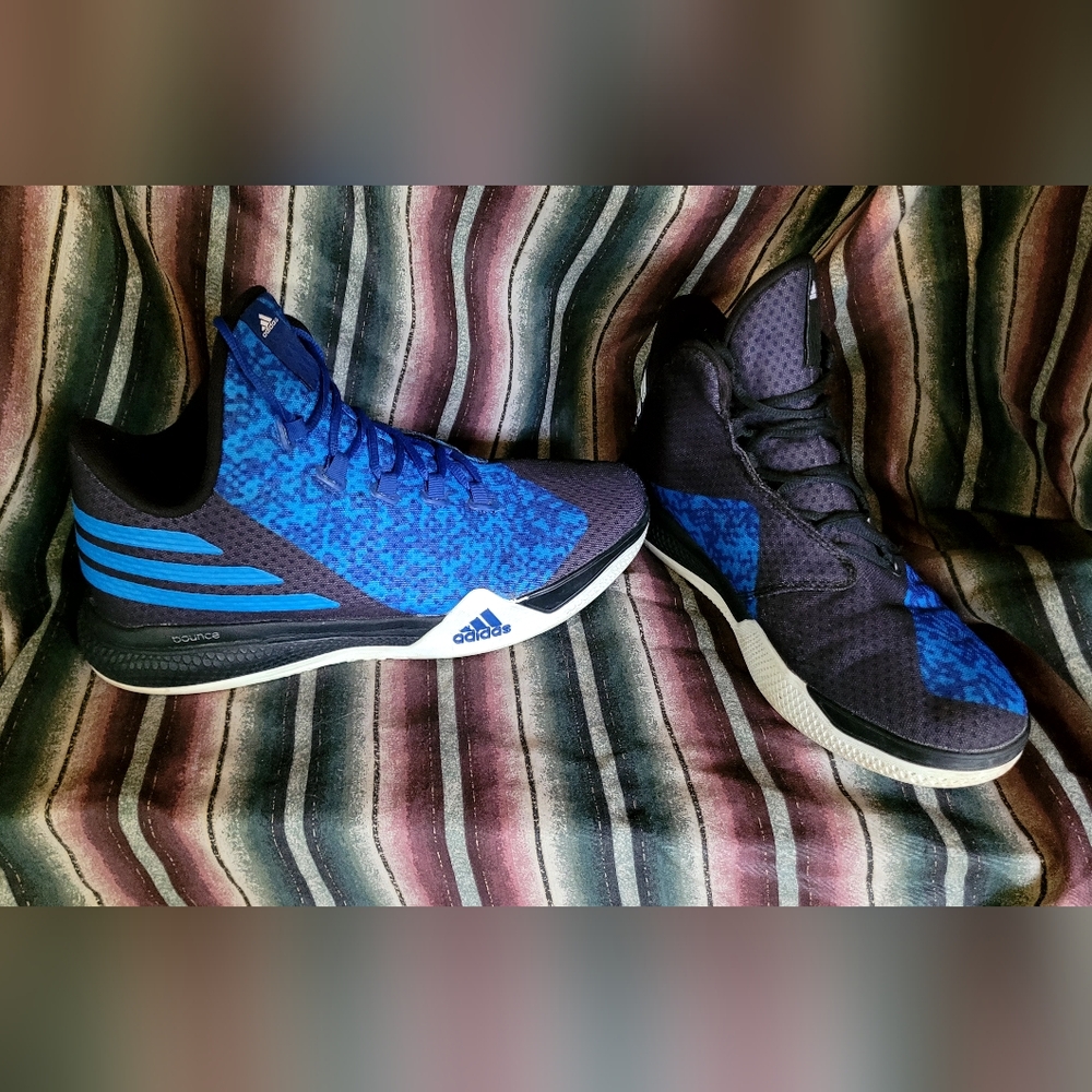 Adidas Men's Blue and Black Athletic Shoes